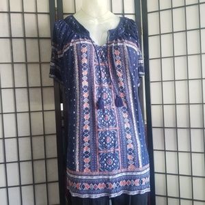 Nwot Lucky brand boho hippie blue top